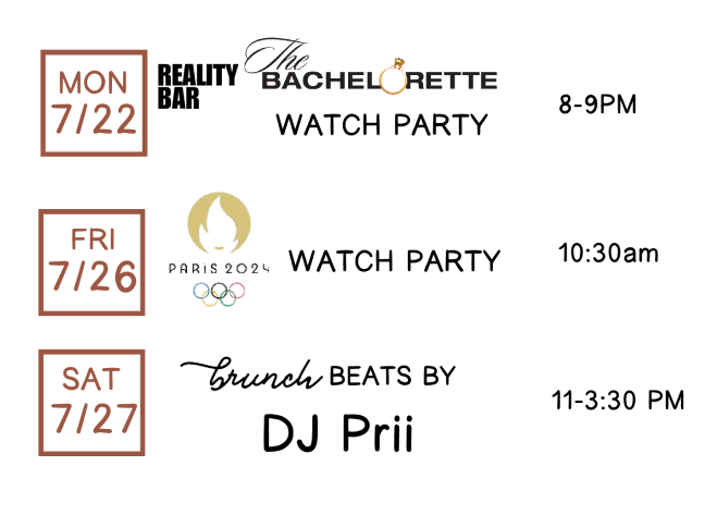 Black and white flyer - Calendar for this week